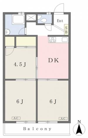 第２渡部マンション 203の間取り画像