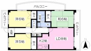 クリーンハイツ越智Ⅱ 307の間取り画像