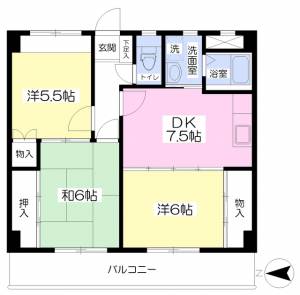 ビッグ第一ハイツ 206の間取り画像