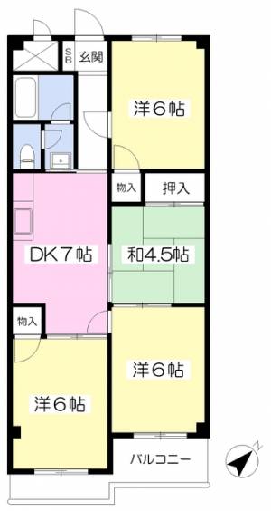 メゾン吹鳳 302の間取り画像