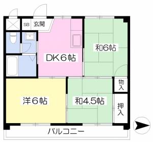 越智タウンハイツ 103の間取り画像