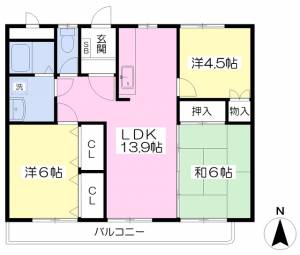 エクセレンス土居田 106の間取り画像