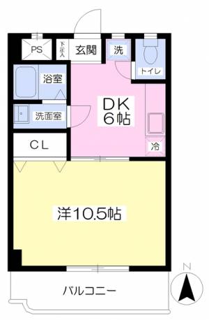 モンシャレー松山 108の間取り画像