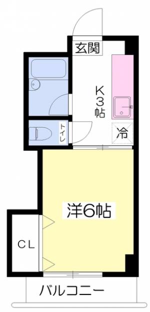 愛媛県松山市南久米町164-1 1K マンション の間取り画像