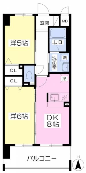 ヴィラ・アンソレイエ 805の間取り画像