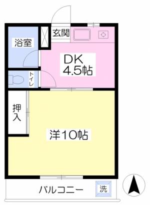 Ｇｒｅｅｎ　Ｎｅｗ　Ｍｔ 202の間取り画像