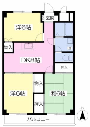 ＡＢＣハイム土居田 208の間取り画像