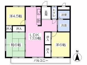 エクセレンス土居田 205の間取り画像