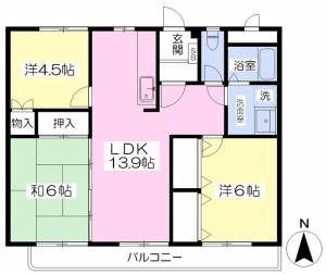 エクセレンス土居田 205の間取り画像