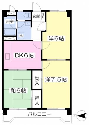 コーポラス須山 402の間取り画像