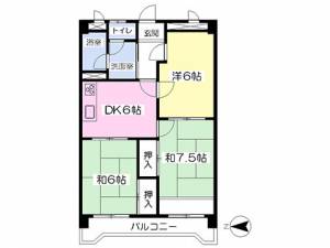 コーポラス須山 402の間取り画像