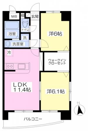 花ビル 602の間取り画像