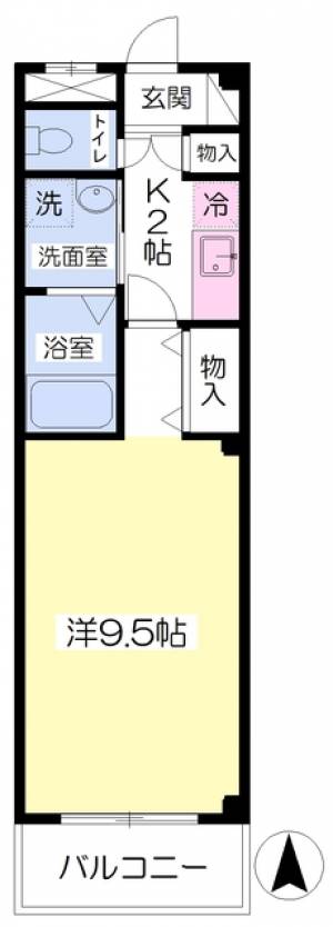 第二椿マンション 203の間取り画像