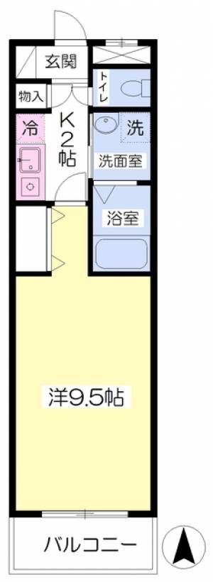 第二椿マンション 205の間取り画像