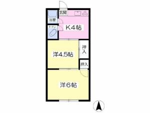 空港荘 102の間取り画像