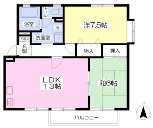 グレイスコートＡ棟 201の間取り画像