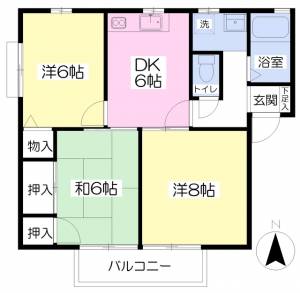 ディアスＳ・Ｓ　Ａ棟 201の間取り画像