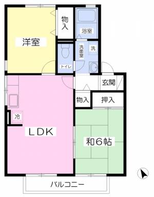 四季の杜　サクラ館 202の間取り画像