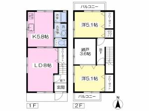 エストレア北土居 102の間取り画像