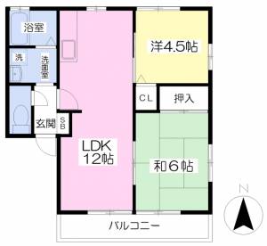 レトア・アンシャンテＡ棟 202の間取り画像