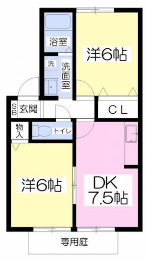 セジュール保免Ｄ 103の間取り画像