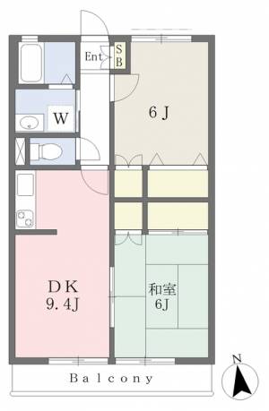 コーポ市坪 102の間取り画像