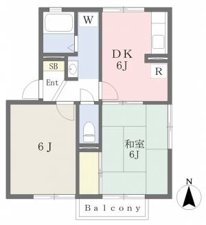 フレンドリーハイツ日野Ⅱ 201の間取り画像