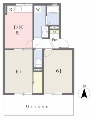 セジュール来住Ｂ棟 102の間取り画像