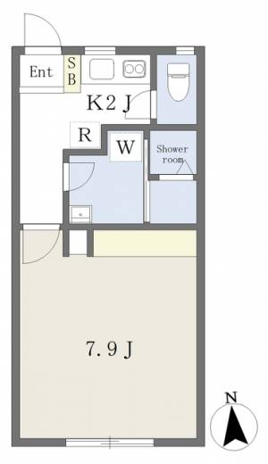 ホームズ福音寺 202の間取り画像