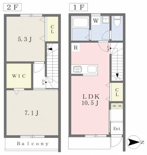 ＥＡＲＬ’Ｓ　ＣＯＵＲＴ古川 107の間取り画像