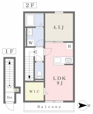 ＥＡＲＬ’Ｓ　ＣＯＵＲＴ古川 202の間取り画像