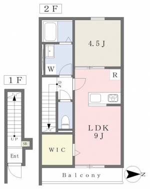 ＥＡＲＬ’Ｓ　ＣＯＵＲＴ古川 205の間取り画像