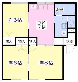 クレセントハイムＣ 101の間取り画像