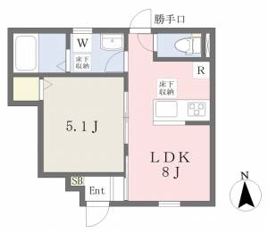 ヴィラ・アンソレイエ見奈良 102の間取り画像