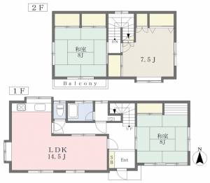 古川南戸建 1の間取り画像