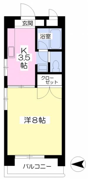 あかつきマンション 501の間取り画像