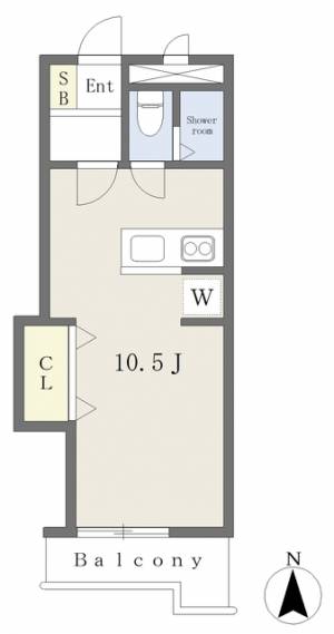 コーポ亀岡 103の間取り画像