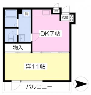 ＫＴ勝山ビル 402の間取り画像