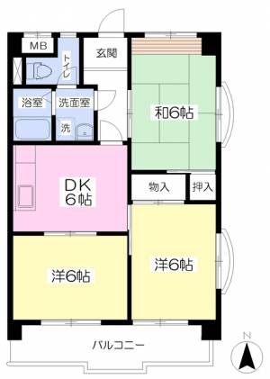 新珠マンション 301の間取り画像