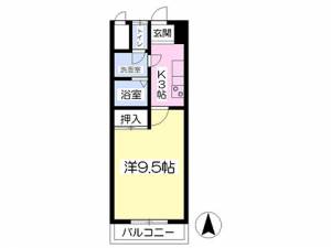 ハーモニーコート 405の間取り画像