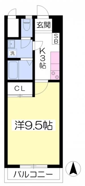 ハーモニーコート 405の間取り画像