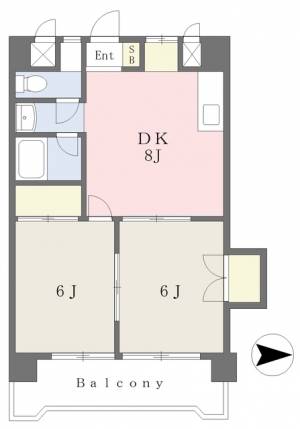 川崎マンション 403の間取り画像