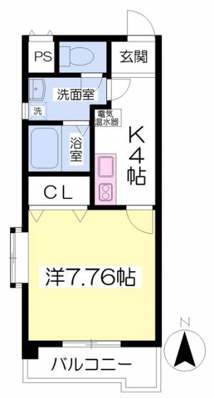 シェレナ北藤原 405の間取り画像