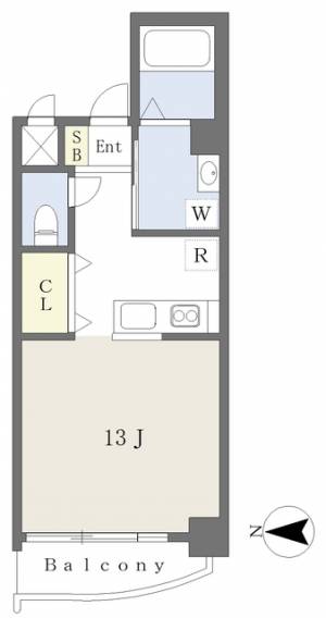 グランテージ千舟 303の間取り画像