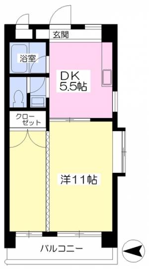 あかつきマンション 502の間取り画像