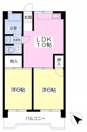 ヴィラアンソレイエ今治八町西 303の間取り画像