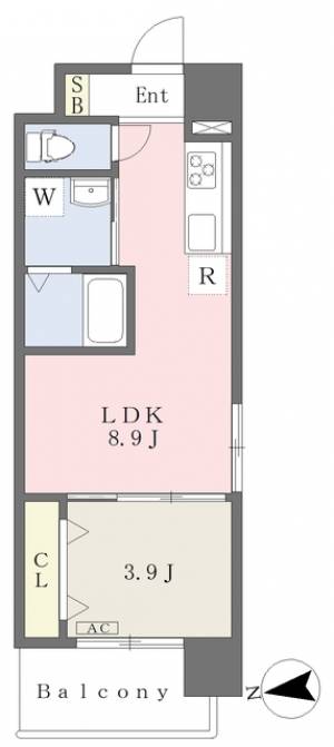 ＭＡＹＦＡＩＲ　ＫＩＹＯＭＡＣＨＩ　ＰＲＥＭＩＵＭ 1003の間取り画像