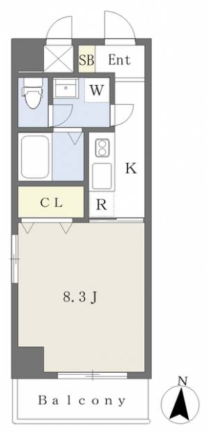 Ｍａｙｆａｉｒ　ＭＡＴＳＵＹＡＭＡＳＨＩＥＫＩ　ｓｑｕａｒｅ 410の間取り画像