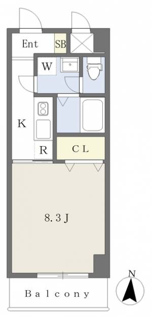 Ｍａｙｆａｉｒ　ＭＡＴＳＵＹＡＭＡＳＨＩＥＫＩ　ｓｑｕａｒｅ 703の間取り画像