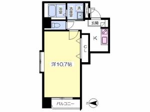 ミッキーロイヤル勝山 303の間取り画像